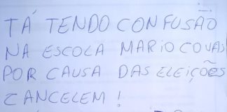 Sobre o cancelamento da Consulta Pública em sete escolas: é verdade esse bilhete