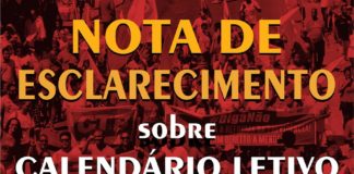 Nota de Esclarecimento sobre o calendário letivo