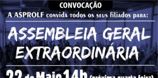 Assembleia Geral próxima quarta (22-05)