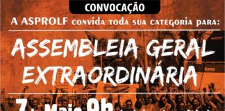 Convocação: ASPROLF convoca trabalhadores filiados para assembleia geral