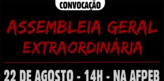 Assembleia Extraordinária – 22 de agosto