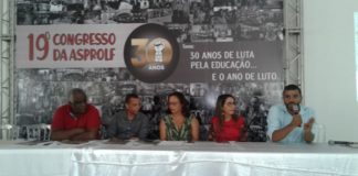 19º Congresso da ASPROLF: mesa discute política dos sindicatos municipais