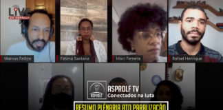 Resumo Plenária Ato paralisação na Rede Municipal de Ensino