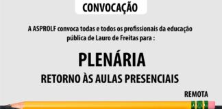 Asprolf convoca trabalhadores para plenária da volta às aulas presenciais