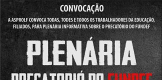 Asprolf convoca Plenária informativa