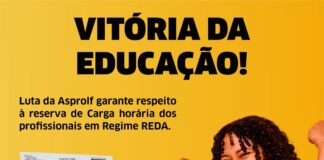 Vitória: Luta da Asprolf Garante Reserva de Carga Horária para o Reda