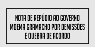 Nota de repúdio ao governo Moema Gramacho por demissões e quebra de acordo