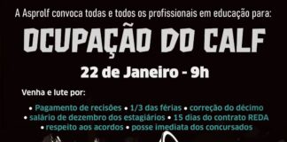 Asprolf convoca categoria para ocupação do Calf