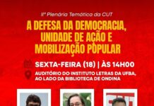 CUT Bahia realiza amanhã a 13ª Plenária Estadual